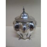 A silver caddy, Sheffield 1912/13 JDWD, 13cm tall, approx 5 troy oz, no engraving, good condition