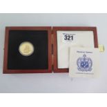 A Western Samoa Royal Australian Mint 50 Dollar 14ct 1994 coin, boxed, 7.776 grams