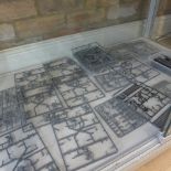 A collection of 17 Lord of the Rings Sprues - not all complete - and ladders, siege shields