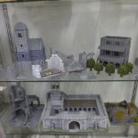 A collection of plastic and other Lord of the Rings and other Wargaming buildings and ruins and five