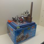A Wilesco D16 static steam engine - boxed and in good condition