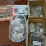 A large collection of metal and plastic Lord of the Rings and other Wargaming fantasy figures - some