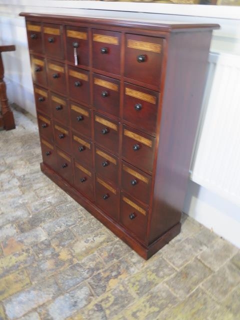 A mahogany 25 drawer chemists/shop cabinet made by a local craftsman to a high standard - Height - Image 3 of 7