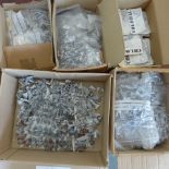 A large collection of metal Wargaming figures, some prepared and painted - please see images for