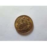 George V gold half sovereign dated 1914