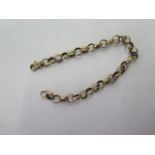 A 9ct yellow gold bracelet - Length 20cm - catch good - approx weight 11.5 grams