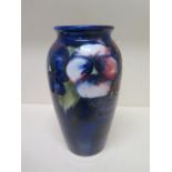 A Moorcroft cobalt blue vase - Height 18cm - good condition
