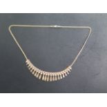 A 9ct yellow gold necklace - Length 43cm - approx weight 7 grams - in good condition