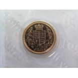 Elizabeth II gold half sovereign coin dated 2002 - sealed