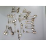 A collection of assorted silver teaspoons - total weight approx 26.8 troy oz