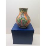 A large Moorcroft Flame of the Forest circa 1997 vase - Height 23cm - in good condition - boxed