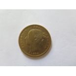 A Victorian gold half sovereign dated 1884