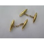 A pair of .625 15ct yellow gold cufflinks - approx weight 3.9 grams - both good