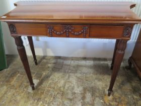 A mahogany Regency style serving table with a cutlery drawer - in polished condition - Height 87cm x