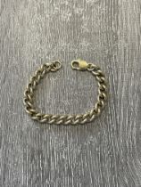 A 375 9ct yellow gold link bracelet - Length 20cm - approx weight 39 grams - good condition