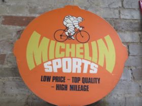 A Michelin card cycle tyre advertising sign - Height 69cm