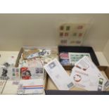 An interesting collection of loose stamps and 1st day covers including First Fiji Air Mail,