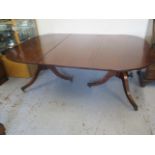 A good quality Georgian style dining table with one leaf - Width 140cm x Length 200cm - in good