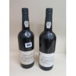 Two bottles of Taylors Quinta de Vargellas 1984 Vintage Port - bottles in 1986 - both seals good