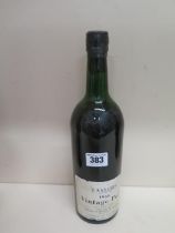A bottle of 1966 Taylors Vintage Port - bottled in 1968 - level below base of neck, seal appears
