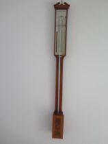 A good quality modern stick barometer - in working order, mercury intact