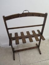 A beechwood country house boot rack - Height 97cm x 63cm x 30cm