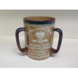 A Doulton Lambeth tyg cup Royal Canoe Club Scratch Fours - Height 15cm - good condition