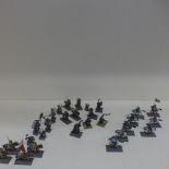 A collection of 136 Lord of the Rings/Fantasy/Wargaming metal/plastic figures - 55 Mordor Uruk-