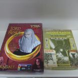 A boxed Lord of the Rings The Two Towers Gandalf Sculpture puzzle and a vintage 1977 SPI Three