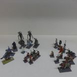A collection of 245 Lord of the Rings/Fantasy/Wargaming metal/plastic figures - 58 Isengard half