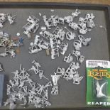 A collection of approx 130 unpainted and painted Lord of the Rings/Fantasy/Wargaming figures