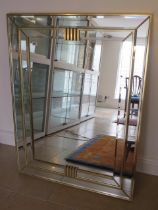 A modern gilt cushion mirror - 112cm x 85cm - in good condition