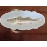 A Villeroy & Boch salmon platter no 157 - Length 61cm - some crazing but generally good