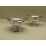 A pair of Peter and Ann Bateman silver salts London 1796 total approx weight 5.2 troy oz - Width