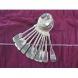 A set of ten matching silver soup spoons - Length 17.5cm - Sheffield 925 RC - total weight approx