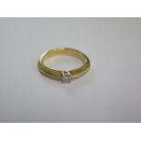 An 18ct yellow gold solitaire diamond ring approx diamond weight 0.10ct - ring size H/I - approx