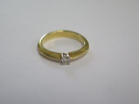 An 18ct yellow gold solitaire diamond ring approx diamond weight 0.10ct - ring size H/I - approx
