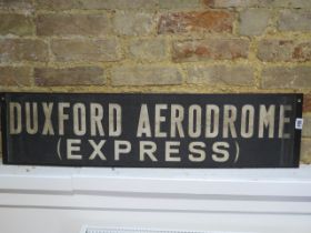 1950's/60's Bus destination blind for 'Duxford Aerodrome Express' mounted on ply but could be