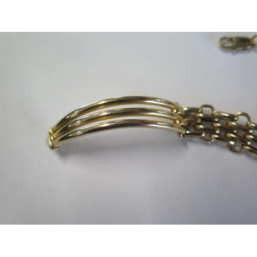 A 9ct yellow gold bracelet approx 17 grams - generally good, some wear to end ring - Image 2 of 3