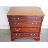 A mahogany four drawer chest - Height 72cm x 69cm x 40cm