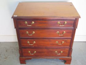 A mahogany four drawer chest - Height 72cm x 69cm x 40cm