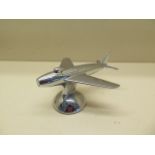 A vintage Dunhill chrome novelty petrol table lighter in the form of a 1954 F-86 Sabre jet plane -