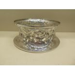 A silver dish ring London 1902 - approx weight 10 troy oz - Height 7.5cm x Diameter 19cm - no