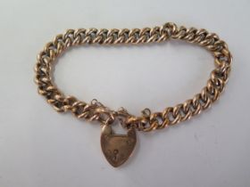 A 9ct yellow gold bracelet - approx weight 14.4 grams - clasp good