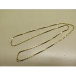 A 14ct yellow gold 585, 78cm box link chain approx weight 31.9 grams - in good condition