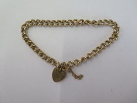 A 9ct yellow gold bracelet - approx weight 14.4 grams - clasp good