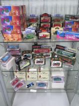 A good collection of boxed diecast vehicles including 16 Matchbox Great Beers, Corgi Cargo Kings,