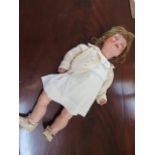 A German Bisque headed doll no 342.7 - Height 62cm - one leg off, face good