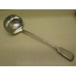 A silver ladle London 1840 - approx weight 8.4 troy oz - Length 35cm - good condition, no engraving