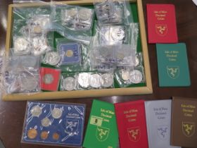 A collection of Isle of Man coins 85 in total and seven Decimal sets